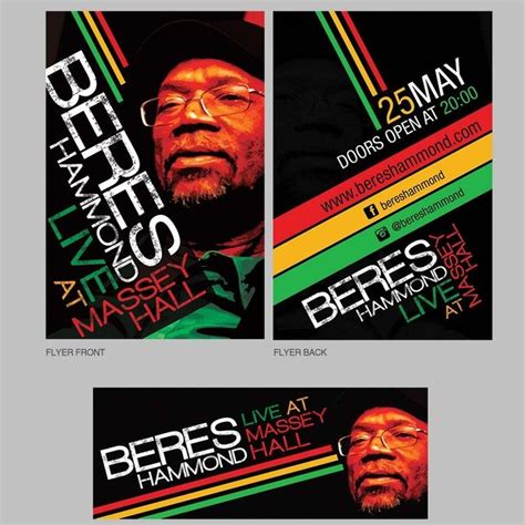 Design a contemporary reggae concert campaign for Beres Hammond by ...