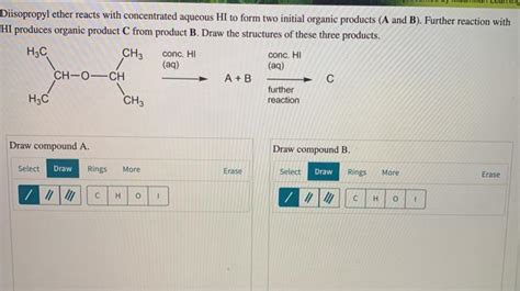 Solved Diisopropyl ether reacts with concentrated aqueous HI | Chegg.com