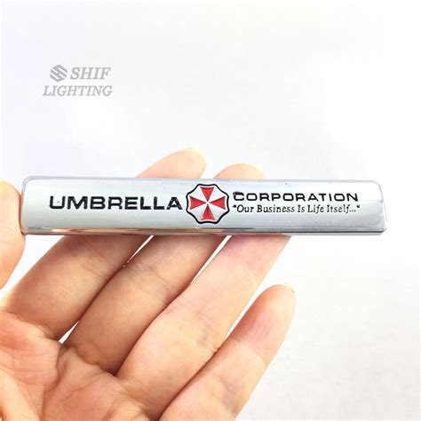 1 x Metal Umbrella Corporation Logo Car Auto Decorative Side Fender Rear Emblem Badge Sticker ...