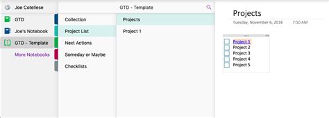 How to Implement GTD using OneNote