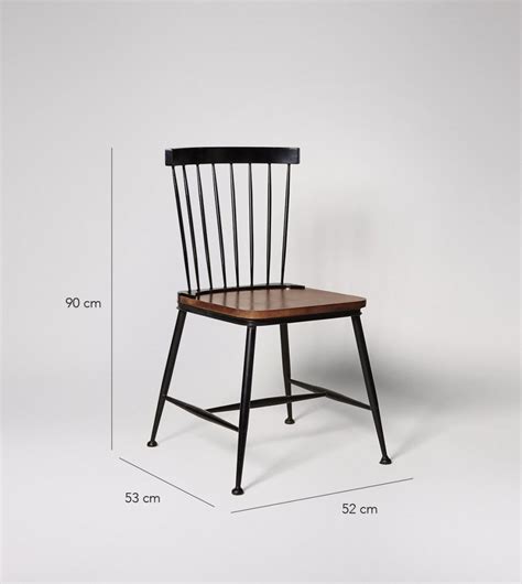 Diego Mango Wood & Black Dining Chair, Set Of Two | Swoon Editions | Black dining chairs, Dining ...