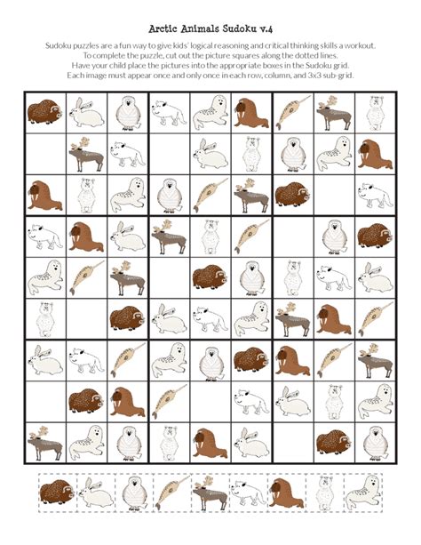 Arctic Animals Sudoku Puzzles - Gift of Curiosity