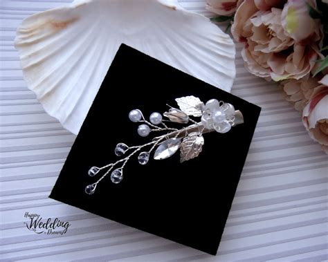 Wedding Hair Clip Pearl Bridal Hair Clip Bridal Hair Piece - Etsy