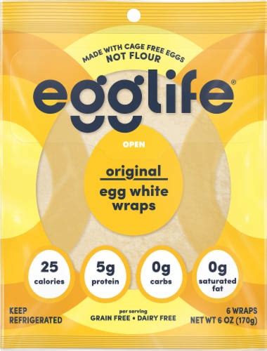 Egglife Original Egg White Wraps, 6 Count - Smith’s Food and Drug