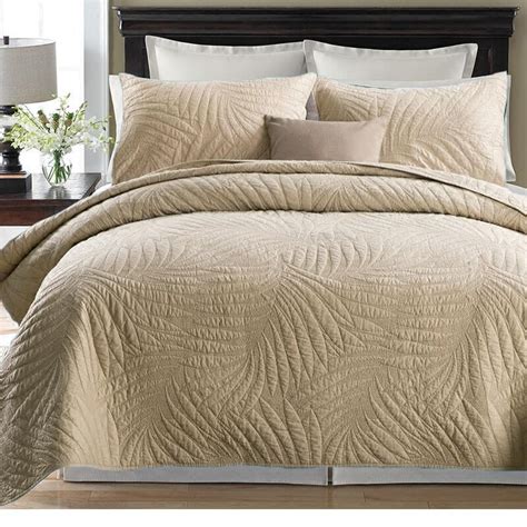 Luxury Quilted 100% Cotton Coverlet / Bedspread Set King / Super King ...