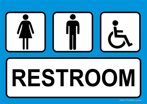 Printable Restroom Sign