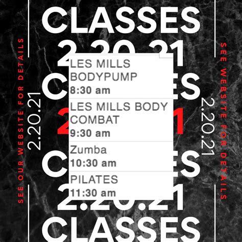 GROUP FITNESS SCHEDULE FOR 2.20.21!... - Plano Athletic Club