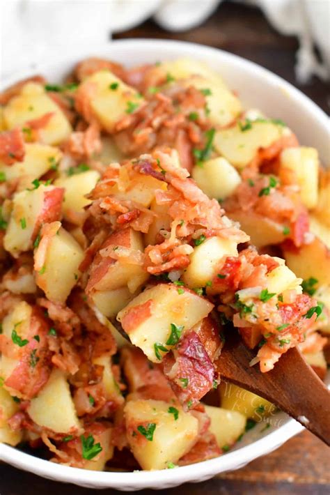 German Potato Salad - Warm Red Potato Salad With Bacon and Dressing