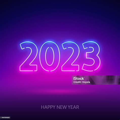 Selamat Tahun Baru 2023 Neon Sign Ilustrasi Stok - Unduh Gambar Sekarang - Lampu neon ...
