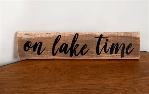 On Lake Time Sign | Etsy