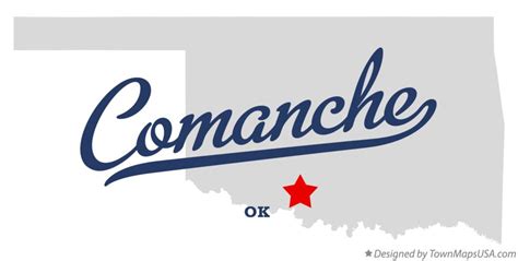 Map of Comanche, OK, Oklahoma