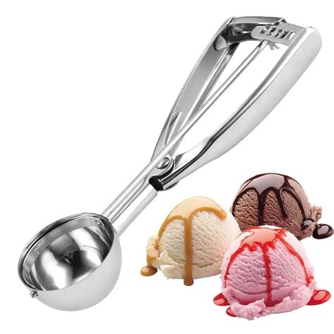 Kitchen Accessories Stainless Steel Ice Cream Scoops Fruit Mash Scoop ...