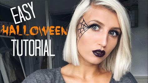 Easy Last Minute HALLOWEEN Makeup Tutorial | SPIDER WEB - YouTube