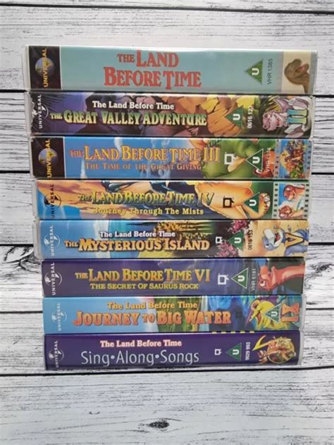 LAND BEFORE TIME 8 VHS Bundle I,II,III,IV,V,VI,IX And Sing Along Songs Retro £20.00 - PicClick UK