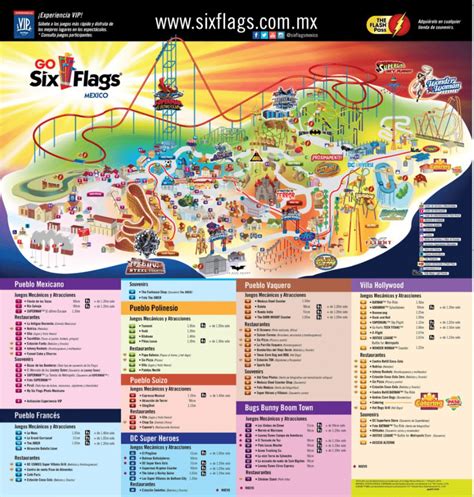 Six Flags México Map and Brochure (2024 - 2000) | ThemeParkBrochures.net