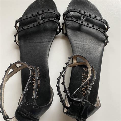 Frankie4 Riss sandals. Black. Size 6. Good condition. - Depop