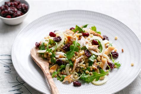 What's for lunch? Try this Fregula Sarda Salad with Tart Cherries and Smoked Trout from ...