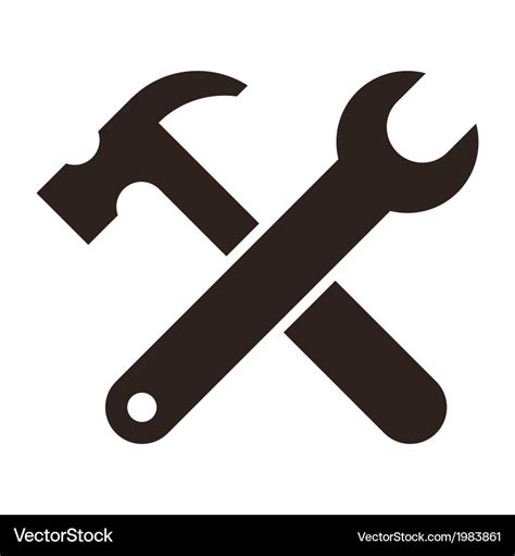 Wrench and hammer tools icon Royalty Free Vector Image