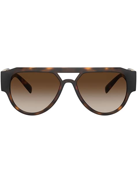 Versace Eyewear Medusa Stud Zonnebril Met Piloten Montuur - Farfetch