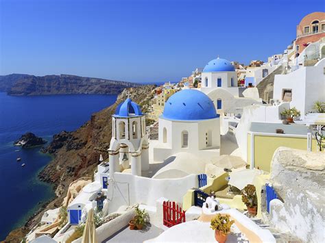 Download Man Made Santorini HD Wallpaper