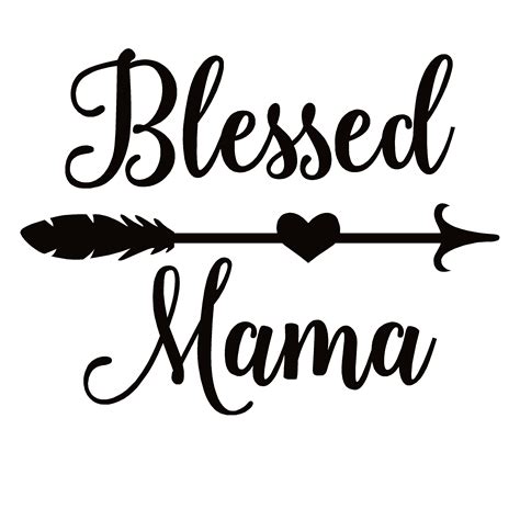 Blessed Mama w/Arrow Window Decal - Blessed Mama w/Arrow Window