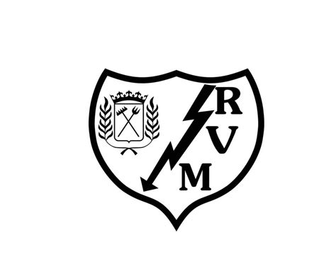 Rayo Vallecano Club Logo Symbol Black La Liga Spain Football Abstract Design Vector Illustration ...