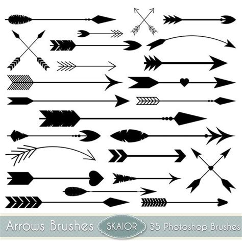 Arrows Photoshop Brushes Vector Arrow PS Brushes Tribal Arrows | Etsy