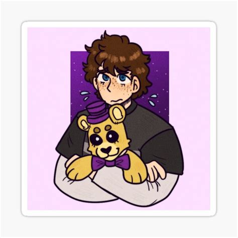 "crying child and fredbear" Sticker for Sale by Moonselkie | Redbubble