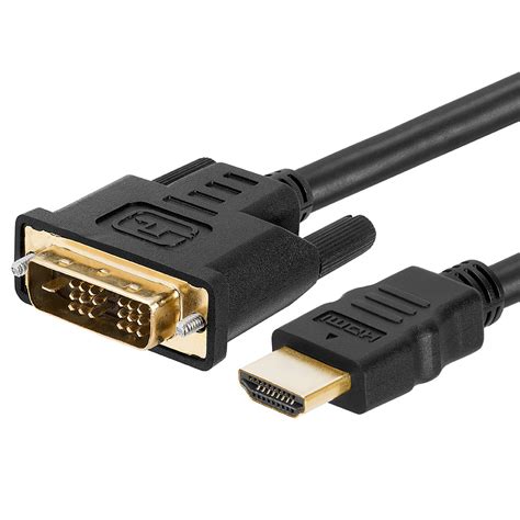 DVI-D Male to HDMI Male Cable Gold Digital HDTV - 100Feet