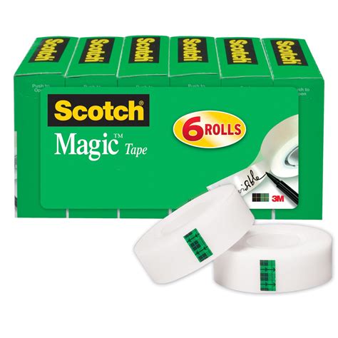 Scotch Magic Tape Refill 6 Pack, 3/4 in. x 800 in., 6 Boxes/Pack ...