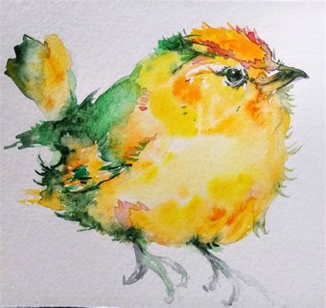 Yellow bird Painting by Daniela Vasileva | Saatchi Art