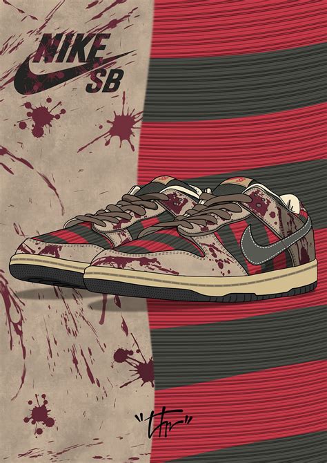 Nike Dunk SB Low Freddy Krueger" on Behance | Nike art, Nike wallpaper ...