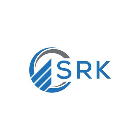 SRK Flat accounting logo design on white background. SRK creative initials Growth graph letter ...