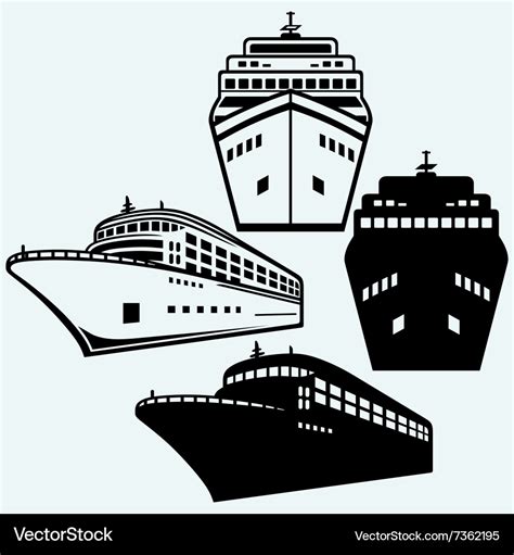 Big cruise ship Royalty Free Vector Image - VectorStock