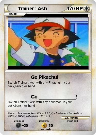 Pokémon Trainer Ash 4 4 - Go Pikachu! - My Pokemon Card