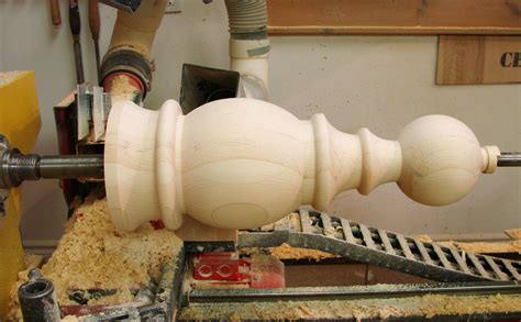 Turning a large wood finial. | Wood turning lathe, Wood turning, Wood lathe