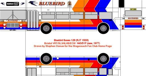 Bluebird paper bus model. Stagecoach Fan Club. DIY paper craft | Paper Bus Models | Pinterest ...