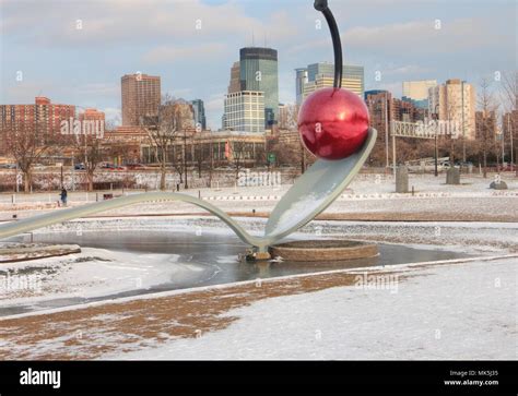 Walker Art Center Sculpture Garden in Minneapolis, Minnesota Stock ...