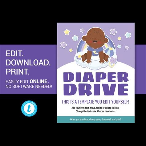 Diaper Drive Flyer - Etsy