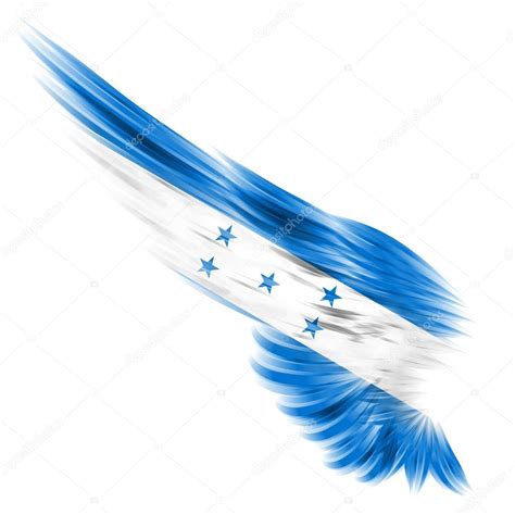 Bandera de Honduras en ala abstracta con fondo blanco — Foto de stock #23461776 © thebackground