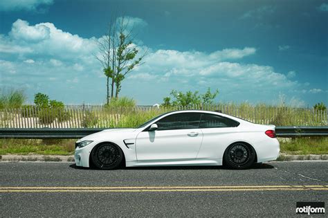 Sleek White BMW M4 Coupe With Subtle Custom Touches and Black Rotiform ...