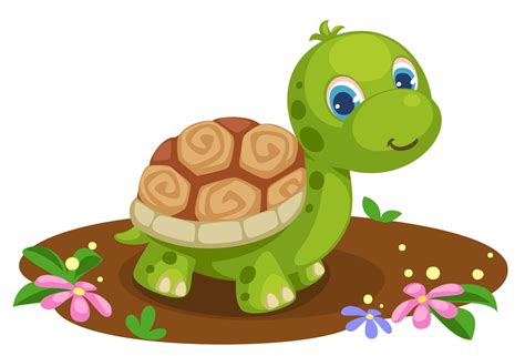 dibujos animados lindo de la tortuga 618837 Vector en Vecteezy