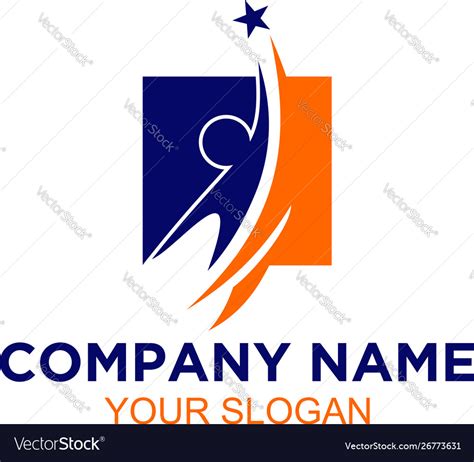 Training career logo design Royalty Free Vector Image