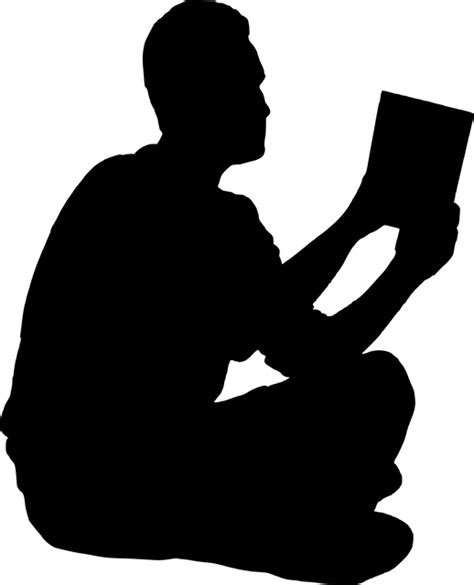 Book Silhouette Reading - book png download - 518*640 - Free Transparent Book png Download ...