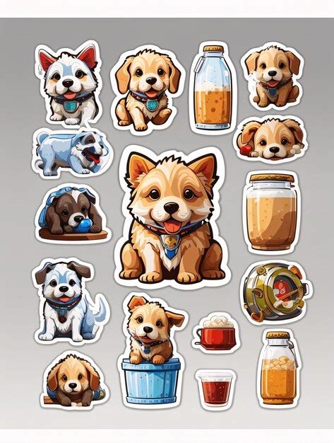 Premium AI Image | Dog Stickers