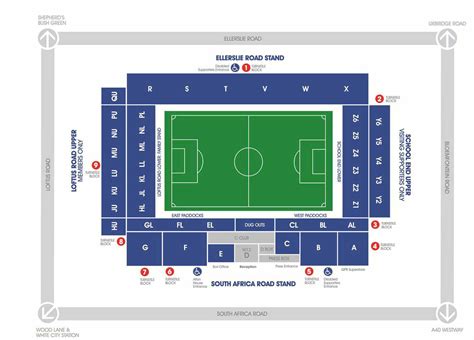 Loftus Road Seating Plan - Seating plans of Sport arenas around the World