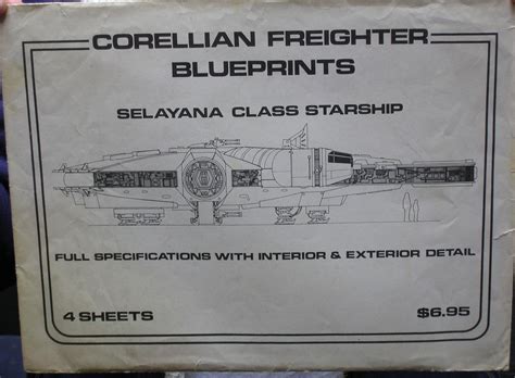 MILLENNIUM FALCON (CORELLIAN FREIGHTER) BLUEPRINTS Star Wars 18" x 24" 1983 | #1803017168