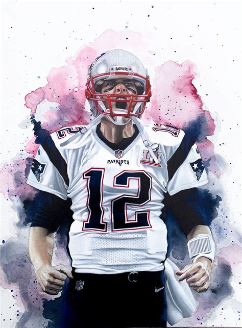 Tom Brady New England Patriots drawing by Ken Karl | Sports art, Sport ...