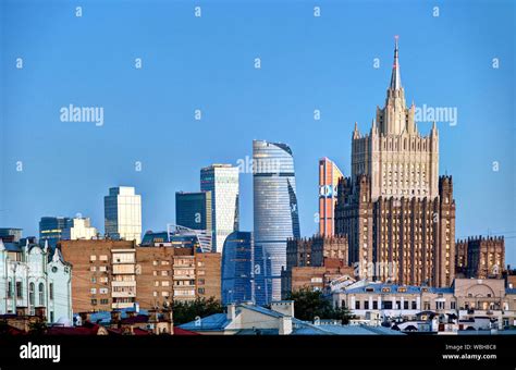 Moscow night skyline Stock Photo - Alamy