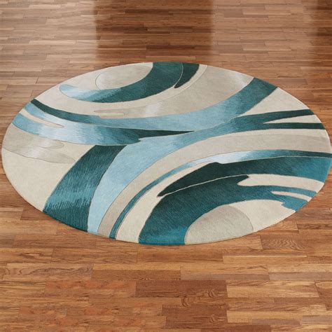 Perfect Storm Abstract Round Rugs by JasonW Studios